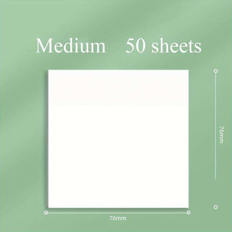 50 Sheets Transparent PET Memo Pad Sticky Notes School Supplies
