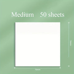 50 Sheets Transparent PET Memo Pad Sticky Notes School Supplies