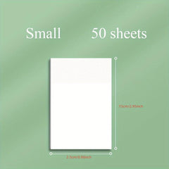 50 Sheets Transparent PET Memo Pad Sticky Notes School Supplies