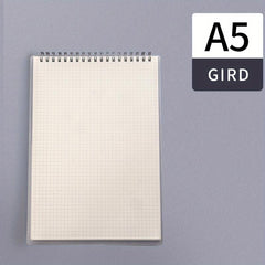 A5 B5 Grid Lined Coil Notebook