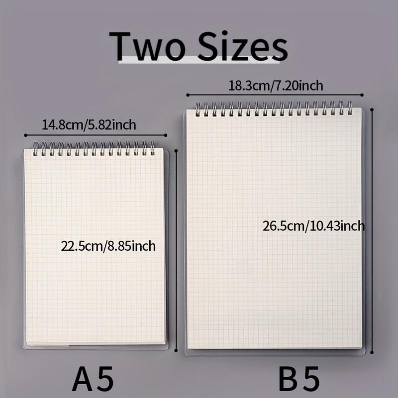 A5 B5 Grid Lined Coil Notebook