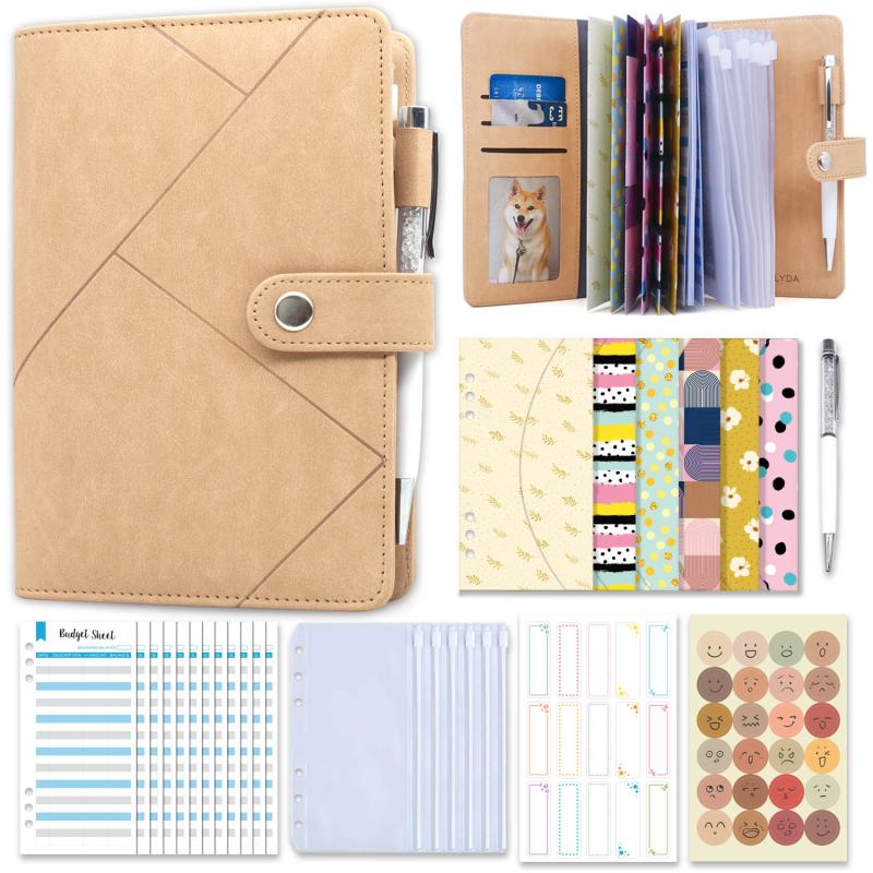 Zipper Cash Envelope Budget Binder with Budget Sheets & Stickers