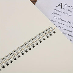 100 Pages Spiral Coil Notebook Horizontal Sketch Pad Memo Notepad