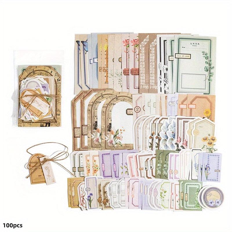 100pcs Memory Post Office Series Paper Large Collection Diary Base