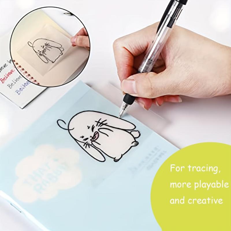 50sheets PET Transparent Sticky Notes Reusable Tracing Paper Stationery