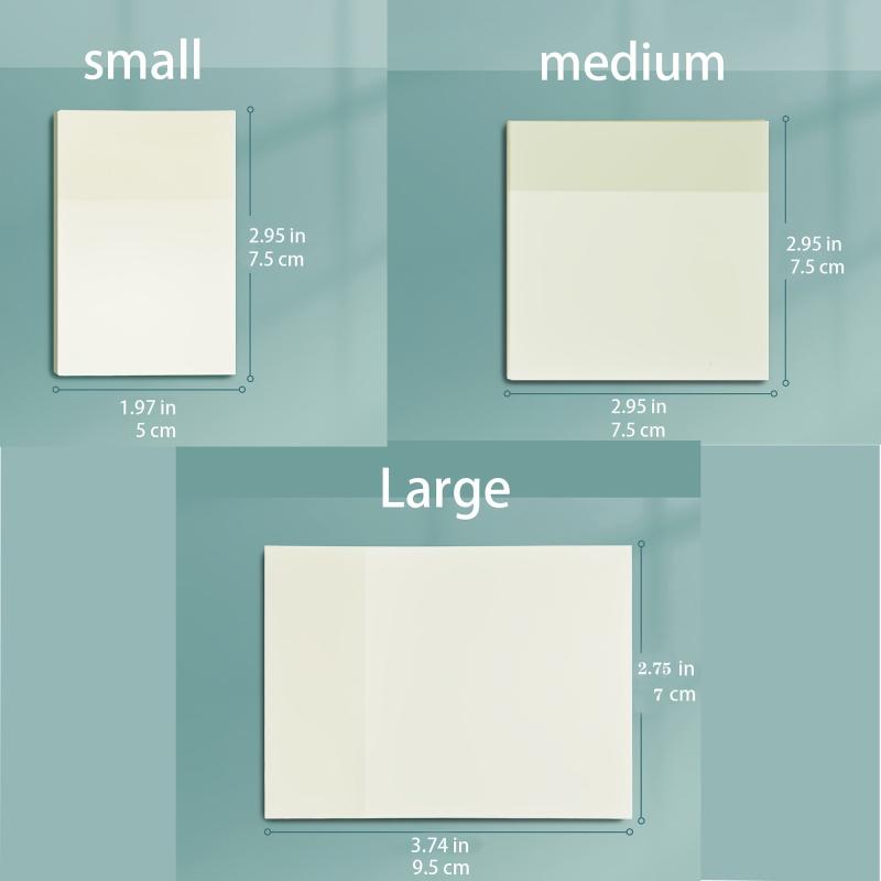 50sheets PET Transparent Sticky Notes Reusable Tracing Paper Stationery