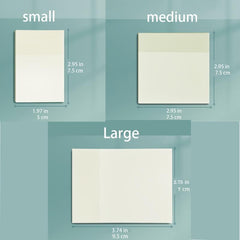 50sheets PET Transparent Sticky Notes Reusable Tracing Paper Stationery