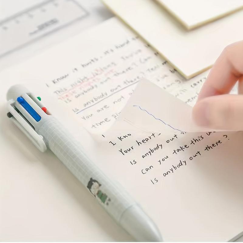 50sheets PET Transparent Sticky Notes Reusable Tracing Paper Stationery