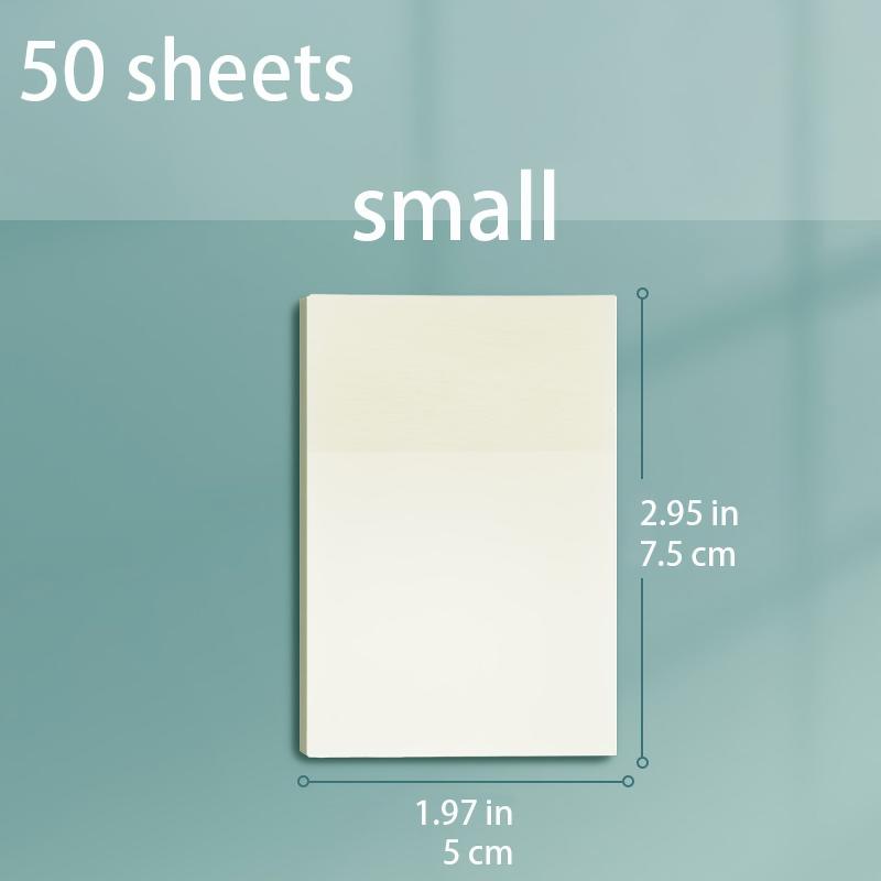 50sheets PET Transparent Sticky Notes Reusable Tracing Paper Stationery