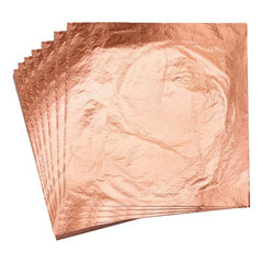 100 Sheets 13.97x13.97 cm Rose Silver Leaf Sheets for Crafts