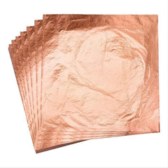 100 Sheets 13.97x13.97 cm Rose Silver Leaf Sheets for Crafts