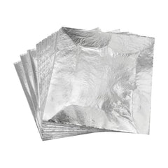 100 Sheets 13.97x13.97 cm Rose Silver Leaf Sheets for Crafts