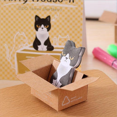 1PC Carton Cat Small Sticky Note 37 Sheets 3.5x1.18inch