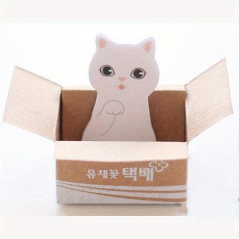1PC Carton Cat Small Sticky Note 37 Sheets 3.5x1.18inch