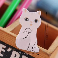 1PC Carton Cat Small Sticky Note 37 Sheets 3.5x1.18inch