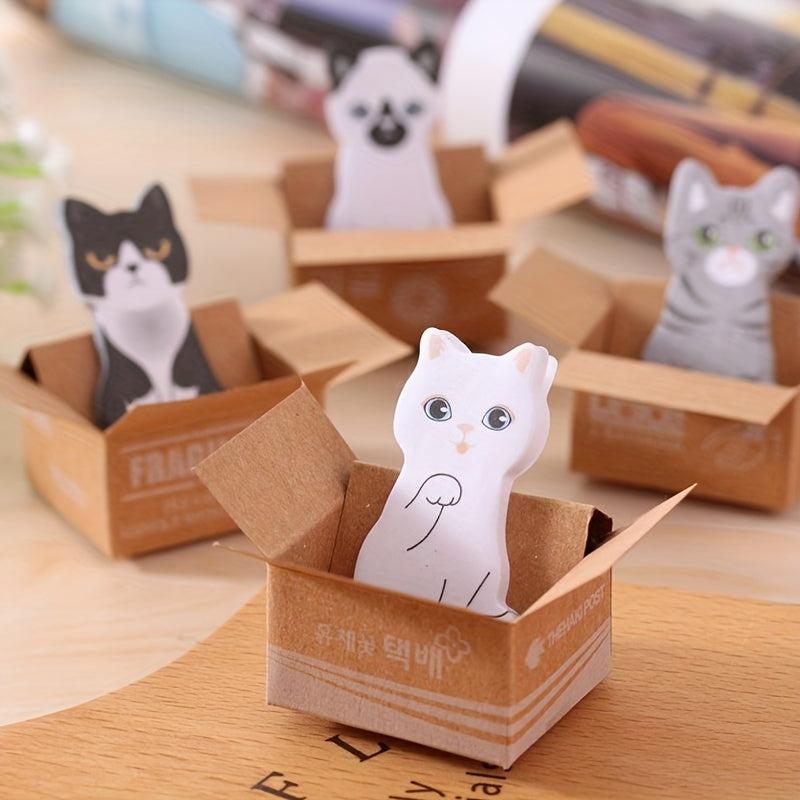 1PC Carton Cat Small Sticky Note 37 Sheets 3.5x1.18inch