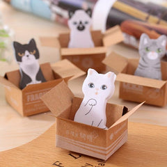 1PC Carton Cat Small Sticky Note 37 Sheets 3.5x1.18inch