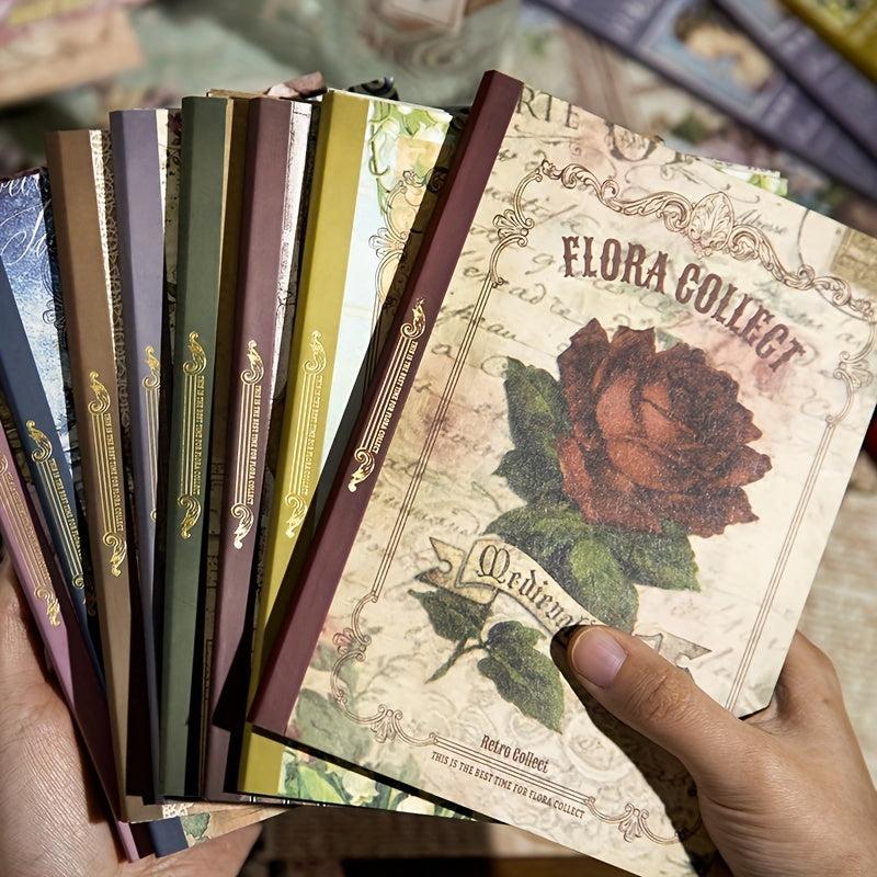 40pcs Vintage Flowers Botanical Supplies Kit for Scrapbook Planners DIY Crafts
