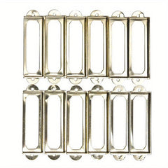 12pcs Antique Brass Iron Drawer Label Pull Frame Handle Hardware