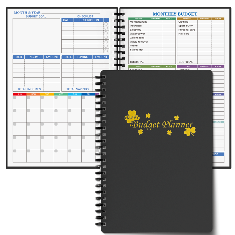 Budget Planner Monthly Finance Organizer Expense Tracker Manage Money