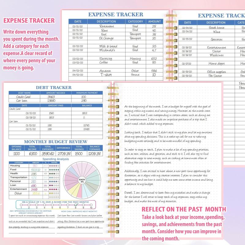 Budget Planner Monthly Finance Organizer Expense Tracker Manage Money