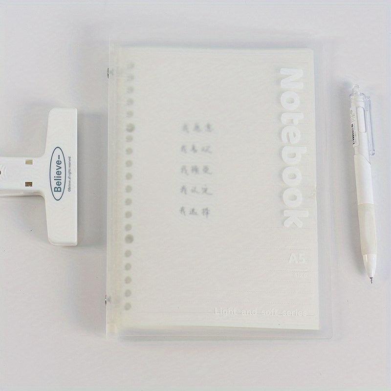 A5 Soft Shell PP Frosted Rollable Loose leaf Book