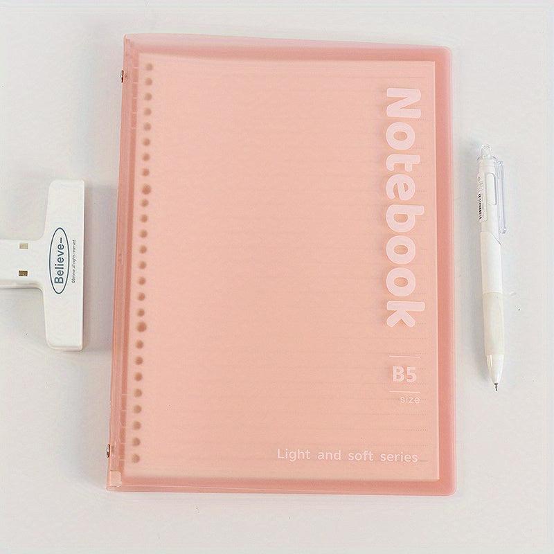 A5 Soft Shell PP Frosted Rollable Loose leaf Book