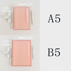 A5 Soft Shell PP Frosted Rollable Loose leaf Book