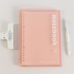 A5 Soft Shell PP Frosted Rollable Loose leaf Book