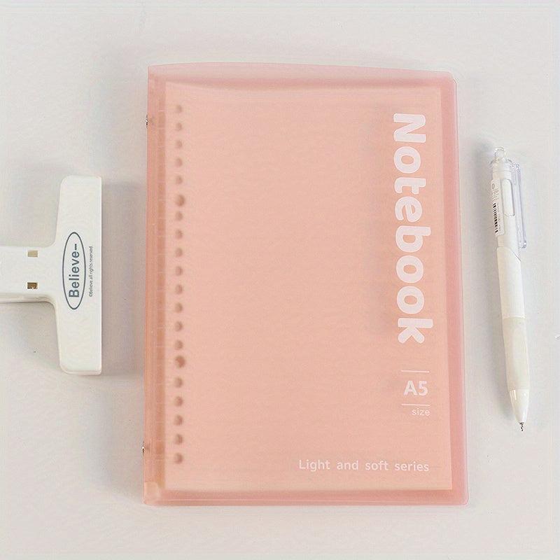A5 Soft Shell PP Frosted Rollable Loose leaf Book