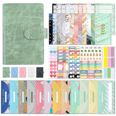 Budget Binder with Zipper Envelopes PU Leather Organizer
