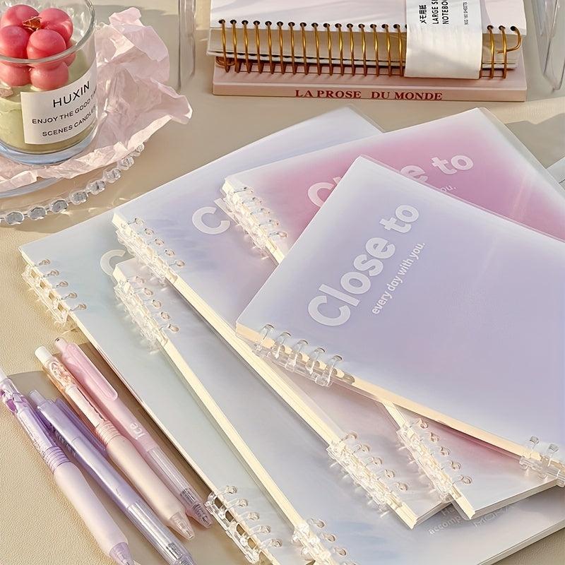 B5 Spiral Notebook 10x7 Plastic Hardcover 8mm Ruled 60 Sheets Journals