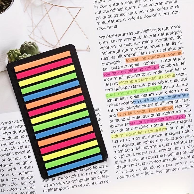 300pc Sticky Notes Set Transparent Highlight Strips Various Colors Page Markers