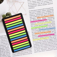 300pc Sticky Notes Set Transparent Highlight Strips Various Colors Page Markers