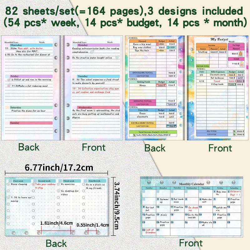A6 Budget Planner Set Savings Notepad with Sticker Bill Manager