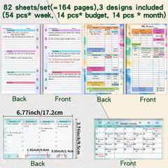 A6 Budget Planner Set Savings Notepad with Sticker Bill Manager