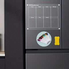 2 Sets of Transparent Magnetic Refrigerator Board Calendars