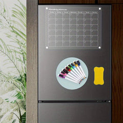 2 Sets of Transparent Magnetic Refrigerator Board Calendars