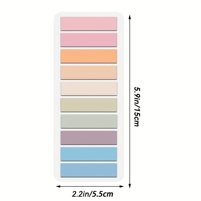 10 Morandi Waterproof Index Stickers, 200 Sheets Note Book Bible Reading Mark