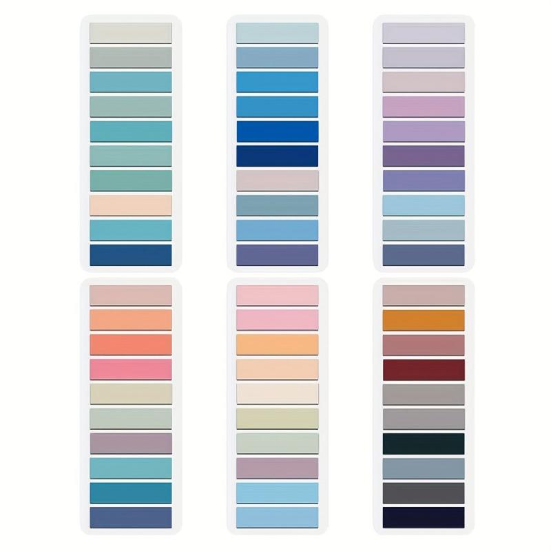 10 Morandi Waterproof Index Stickers, 200 Sheets Note Book Bible Reading Mark