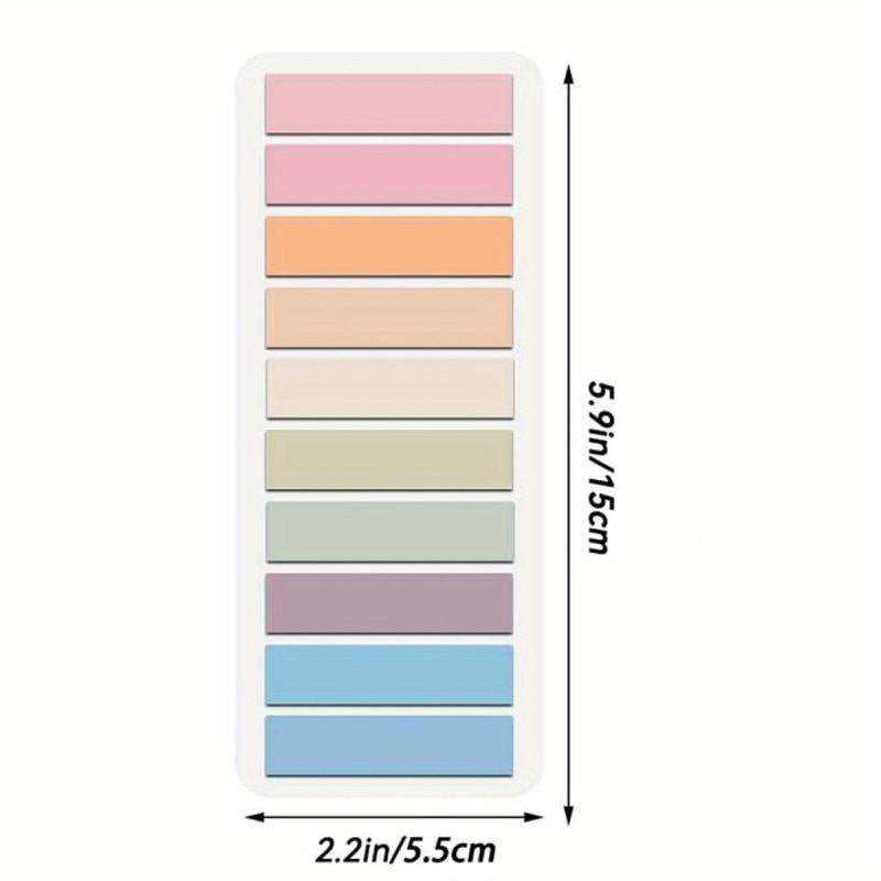 10 Morandi Waterproof Index Stickers, 200 Sheets Note Book Bible Reading Mark