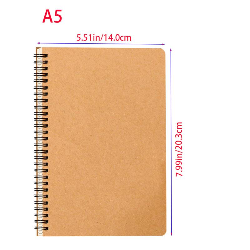 A5 Coil Notebook 60 Sheets Horizontal Line Notebook