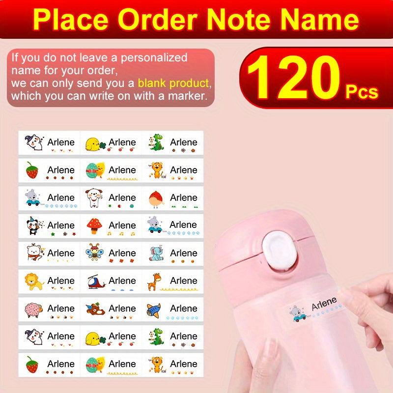 Custom Transparent Name Stickers for Personalized School Supplies