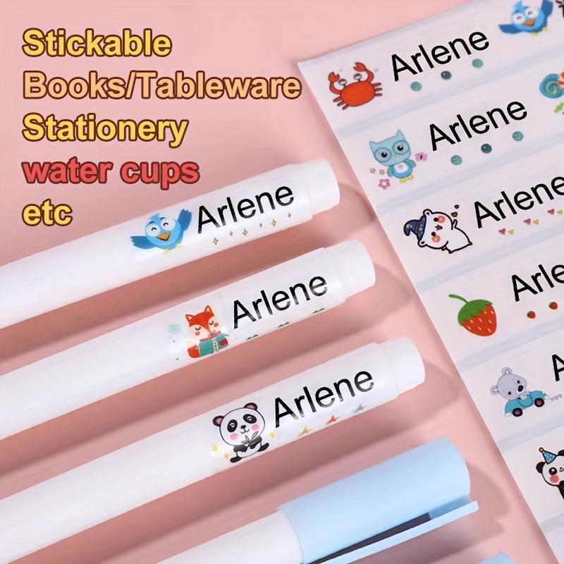 Custom Transparent Name Stickers for Personalized School Supplies