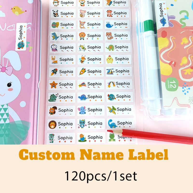 Custom Name Stickers Waterproof School Stationery Labels