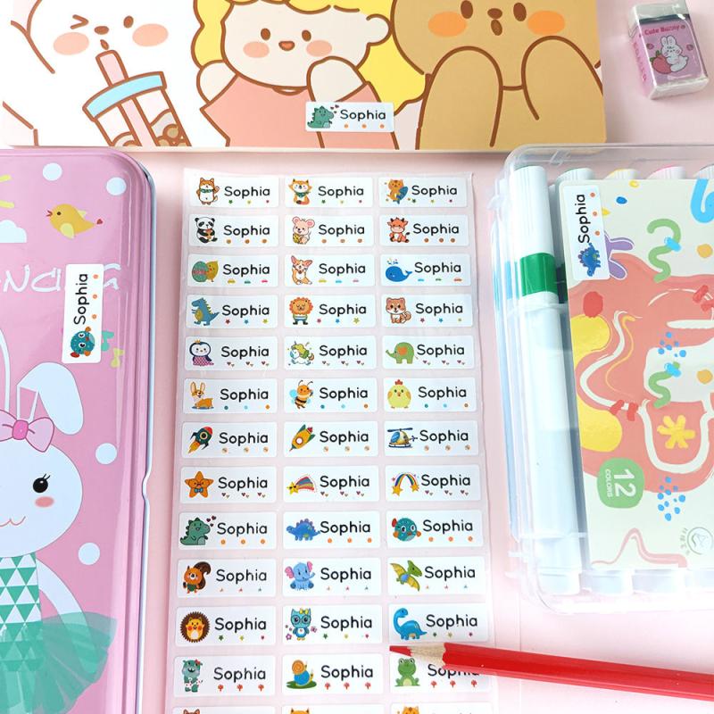 Custom Name Stickers Waterproof School Stationery Labels