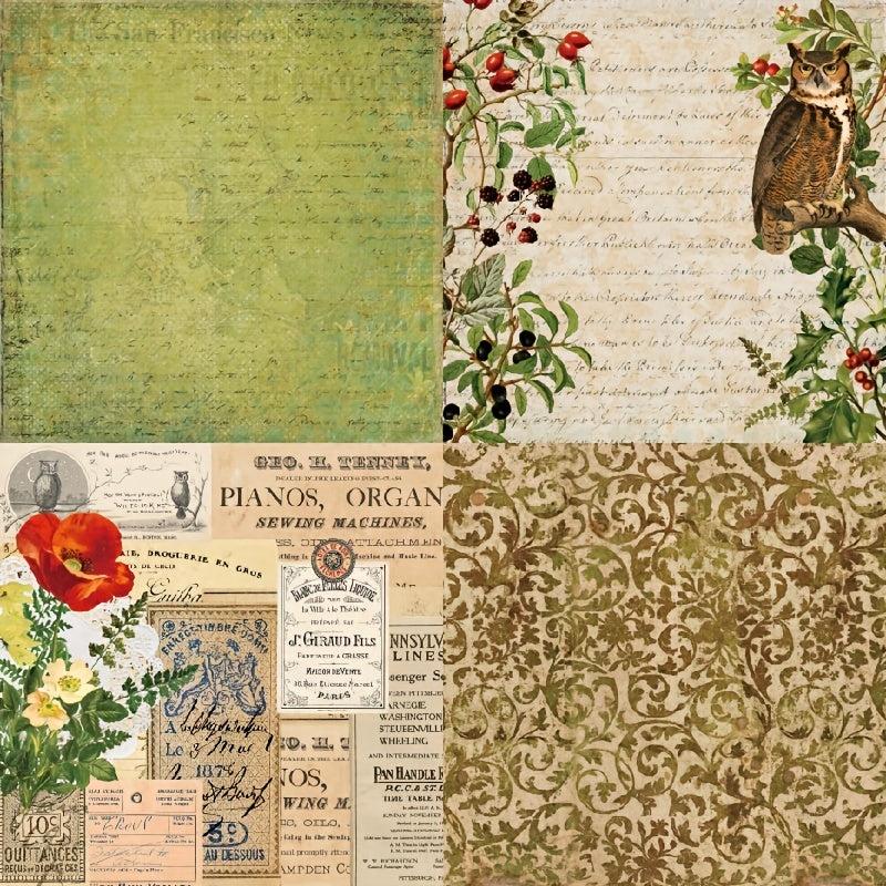 24sheets Forest Animal Theme DIY Scrapbooking Paper