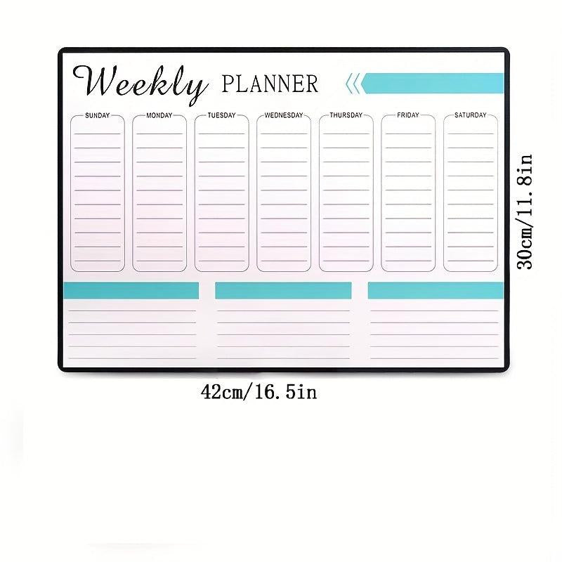 10pcs Monthly Weekly Plan Note Card Set Magnetic Refrigerator Stickers