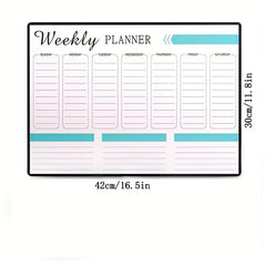 10pcs Monthly Weekly Plan Note Card Set Magnetic Refrigerator Stickers