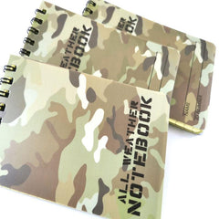2pcs Camouflage Waterproof Notepad Outdoor All-Weather Notebook